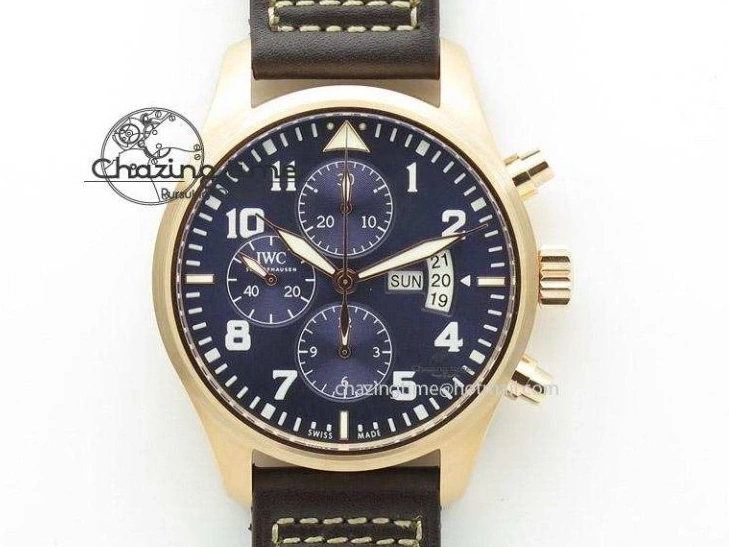 MIROTIME 0504 SmartChoice Mark XVIII IW327006 Titanium M+F 1:1 Best Edition Black Dial on Brown Leather Strap A 7145